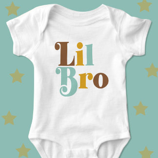 Kleine Broer Retro Sibling Matchende Familie  Romper