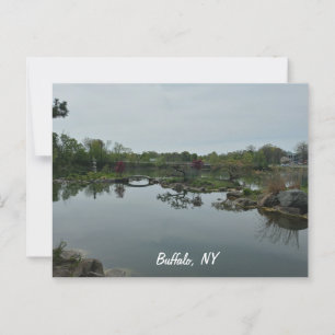 Kleine brug over water briefkaart
