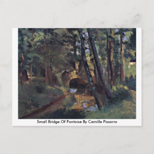 Kleine brug van Pontoise door Camille Pissarro Briefkaart