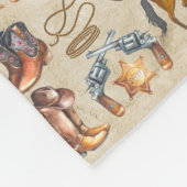 Kleine Buckaroo Cowboy Cozy Fleece Deken (Hoek)