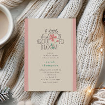 Kleine Bud Bloemen Hand Lettering Baby shower