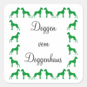 Kleine Bulldogstickers Vierkante Sticker