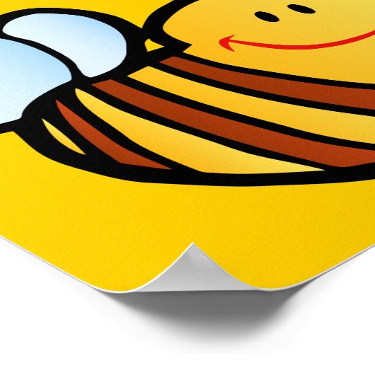 KLEINE BUMBLEBEE WORDT CARTOON KUT HONEY INS POSTER (Hoek)