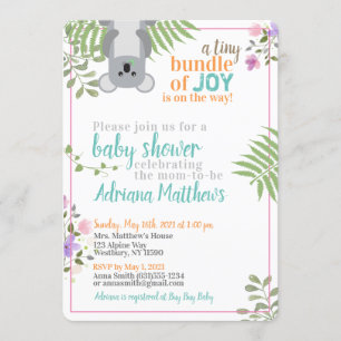 Kleine bundel Joy Forest Floral Baby shower Kaart
