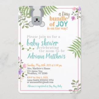 Kleine bundel Joy Forest Floral Baby shower Kaart
