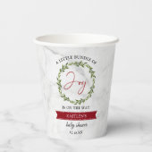 Kleine bundel met vrolijk kerstBaby shower Papieren Bekers (Achterkant)