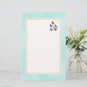 kleine Butterflies Briefpapier (Staand voorkant)
