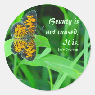 Kleine Butterfly-Sticker Ronde Sticker