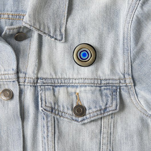 Kleine Button/ Grieks boze oog Ronde Button 3,2 Cm (In situ)