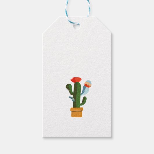 Kleine cactus cadeaulabel (Voorkant)