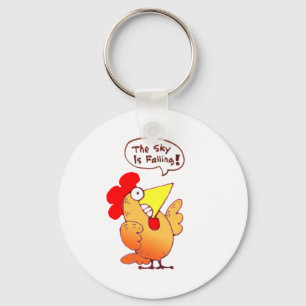 Kleine Cartoon van kippen: Cartoon Chicken Fun Sleutelhanger