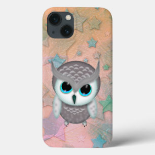 Kleine Chagrijnige Gehoornde Uil Illustratie iPhone 13 Hoesje