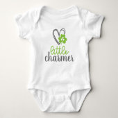 Kleine Charmer Shamrock St. Patrick's Day Romper (Voorkant)
