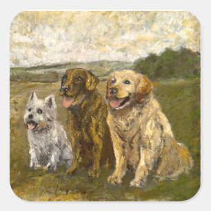 Kleine Chat: Whimsical Kerst Boerderijdier Vierkante Sticker