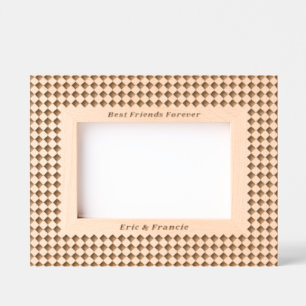 Kleine Checkerboard Pattern Beste Vrienden Lijst Gegraveerde Lijstjes