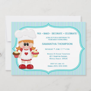 Kleine Chef Birthday-uitnodigingen Kaart