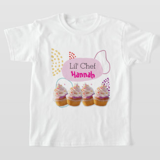 Kleine Chef Cupcake Bakfeest Outfit T-shirt
