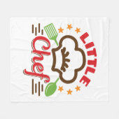 Kleine Chef Koken Liefhebber Kinder Fleece Deken (Voorkant (Horizontaal))