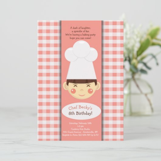 Kleine Chef Uitnodiging (Staand voorkant)