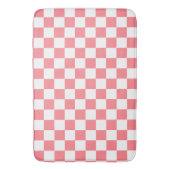 Kleine cheques Blush Pink White gecheckt Badmat (Voorkant Verticaal)