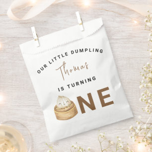 Kleine Chinese dumpling eerste verjaardagsfeest Bedankzakje