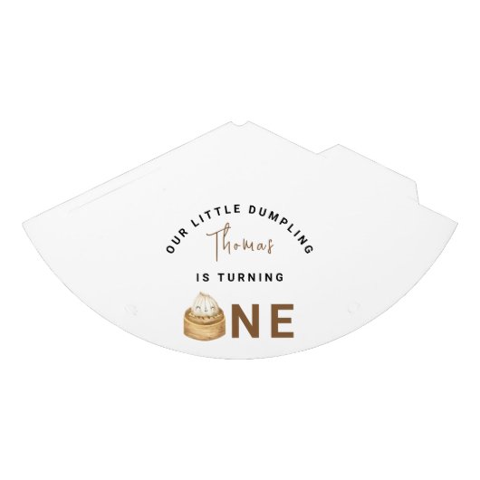 Kleine Chinese dumpling eerste verjaardagsfeest Feesthoedjes (Voorkant)