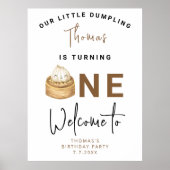Kleine Chinese dumpling eerste verjaardagsfeest Poster (Voorkant)