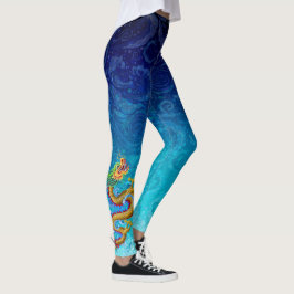Kleine Chinese gouddraak Leggings