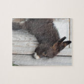 Kleine chocolade ezel legpuzzel (Horizontaal)