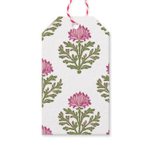 Kleine chrysanthemum in blokdruk, roze bloesem