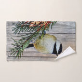 Kleine cichorei op Barn Board Achtergrond Bad Handdoek (Handdoek)