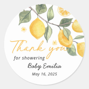 Kleine Citroen Baby Shower Bedankje Favor Sticker