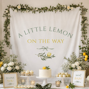 Kleine Citroen op Weg Sage Boog Baby Shower Wandkleed