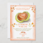 Kleine conker hart waterverf baby shower aankondiging (Voorkant)