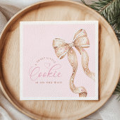 Kleine Cookie Bow Baby shower servetten
