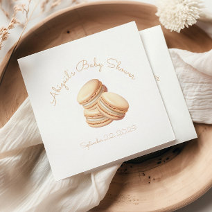 Kleine Cookie Macaron Neutrale Baby Shower Servet