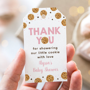 Kleine Cookie Roze Meisje Baby shower Bedankt Cadeaulabel