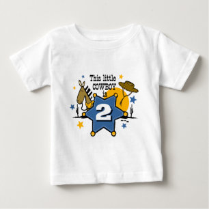 Kleine Cowboy 2e Verjaardag T-shirt