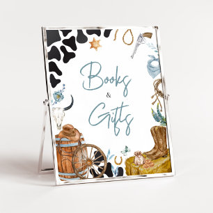 Kleine Cowboy Baby shower Boeken en geschenken Poster