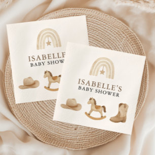 Kleine Cowboy Baby shower Servet