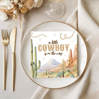 Kleine Cowboy Baby Shower Servetten