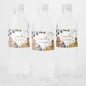 Kleine Cowboy Baby shower Waterfles Etiket (Flessen)