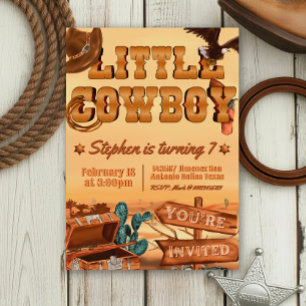 Kleine Cowboy Verjaardag Kaart