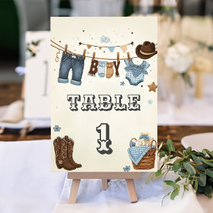 Kleine cowboytafel nummer kaart