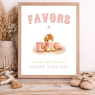 Kleine Cowgirl Baby Shower Feest Favoren Hier Poster