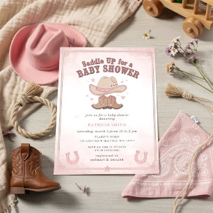 Kleine Cowgirl Is Op Komst Meisje Baby Shower Kaart