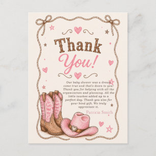 Kleine Cowgirl Is Op Weg meisje Baby Borrel Briefkaart