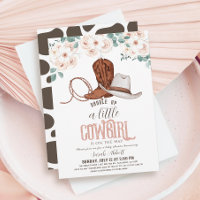 Kleine Cowgirl Western Bloemen Meisje Baby shower