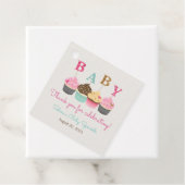 Kleine Cupcake-Baby-sprint of -Baby shower Bedankjes Labels (In situ)