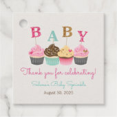 Kleine Cupcake-Baby-sprint of -Baby shower Bedankjes Labels (Voorkant)